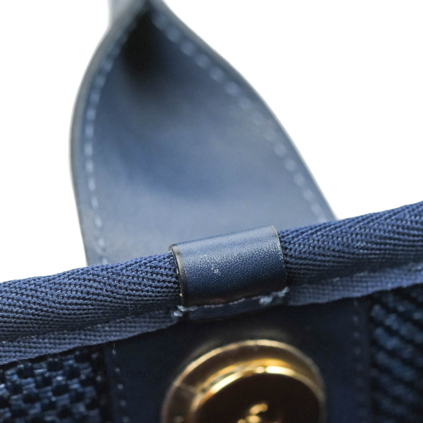 Chanel Large Deauville Navy Blue Canvas Gold Hardware