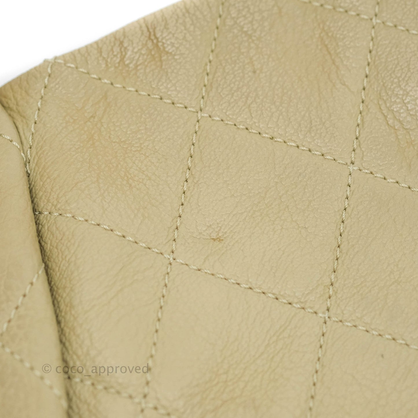 Chanel Yacht Expandable Shoulder Bag Beige Calfskin Tote