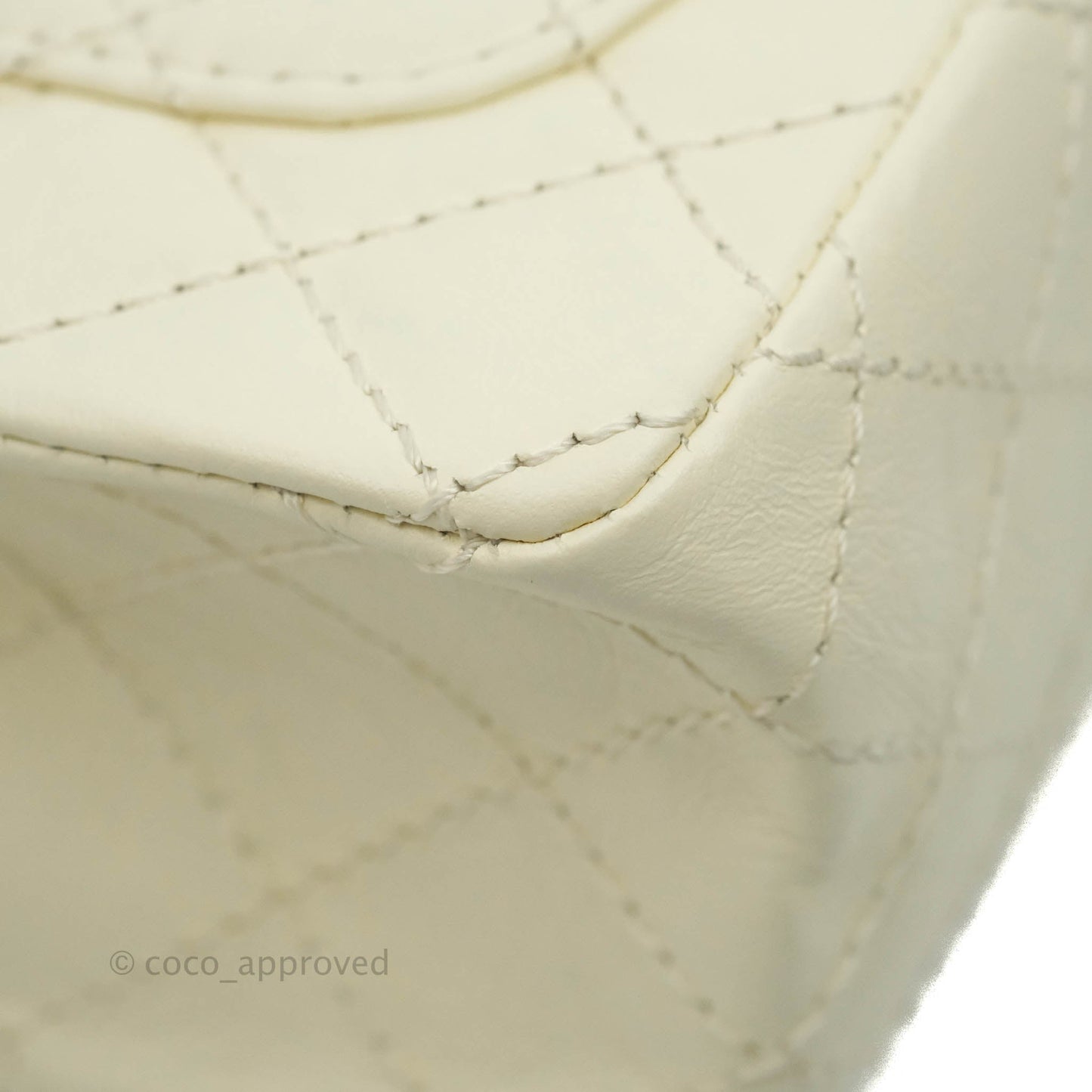 Chanel Mini Reissue 224 White Ivory Aged Calfskin Aged Gold Hardware
