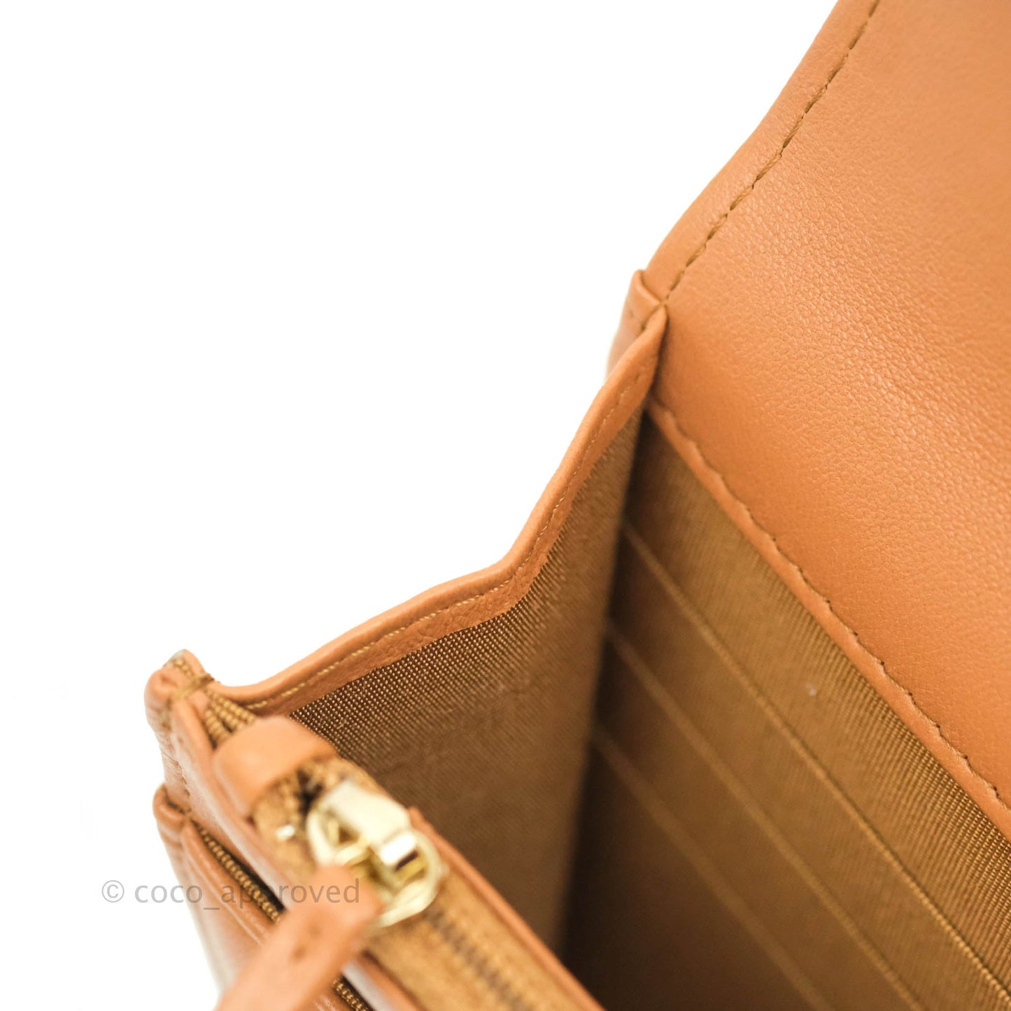 Chanel 19 Wallet on Chain WOC Dark Beige Caramel Lambskin Mixed Hardware 21K