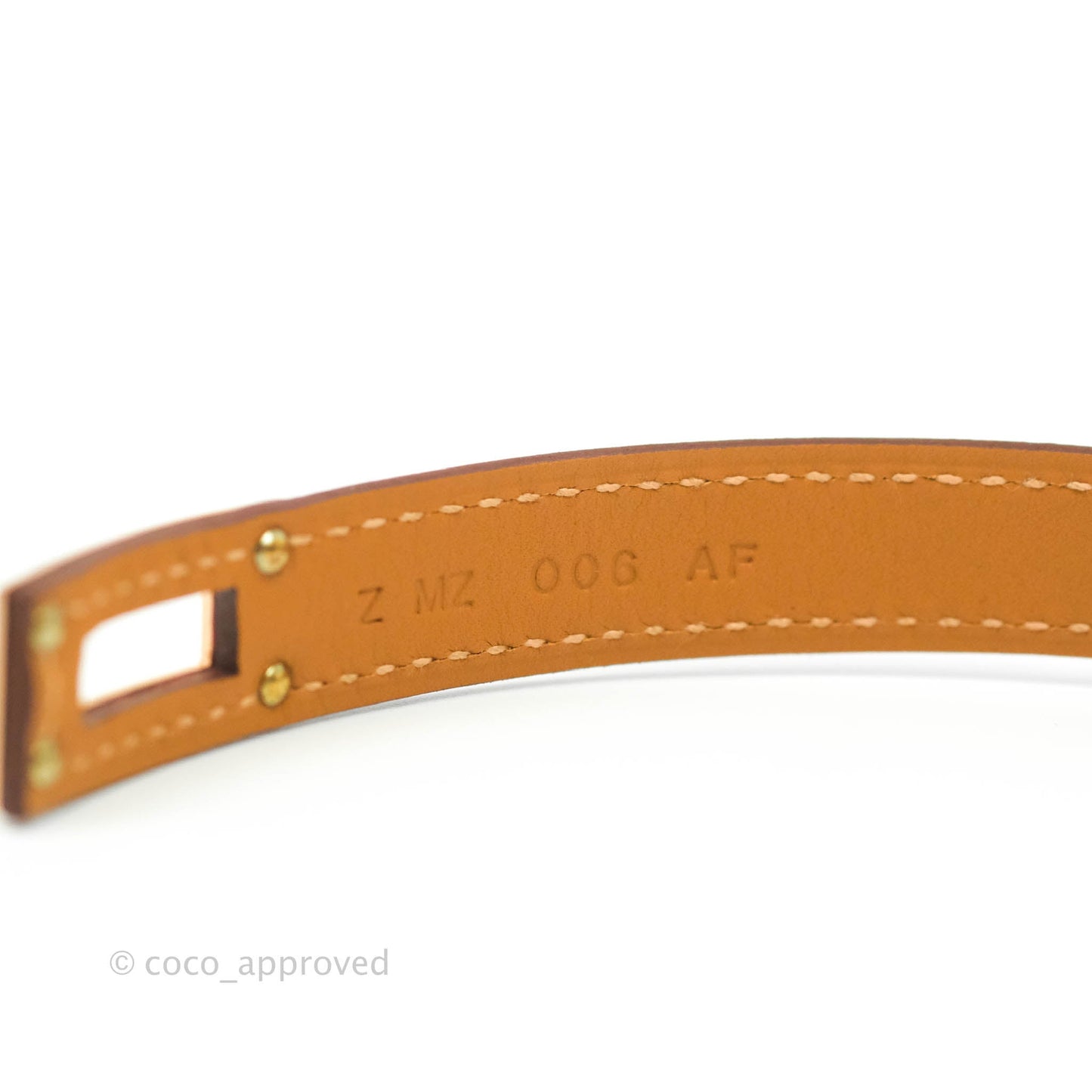 Hermès Kelly Double Tour Swift Bracelet in Mauve Sylvestre Rose Gold