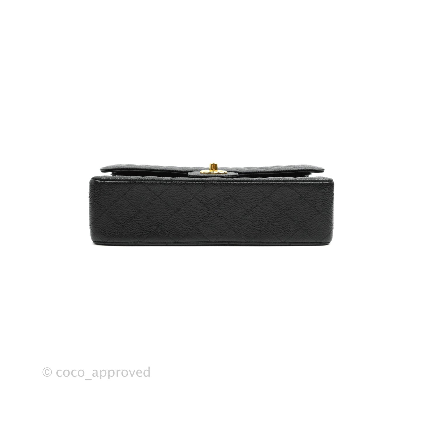 Chanel Classic M/L Medium Double Flap Black Caviar Gold Hardware
