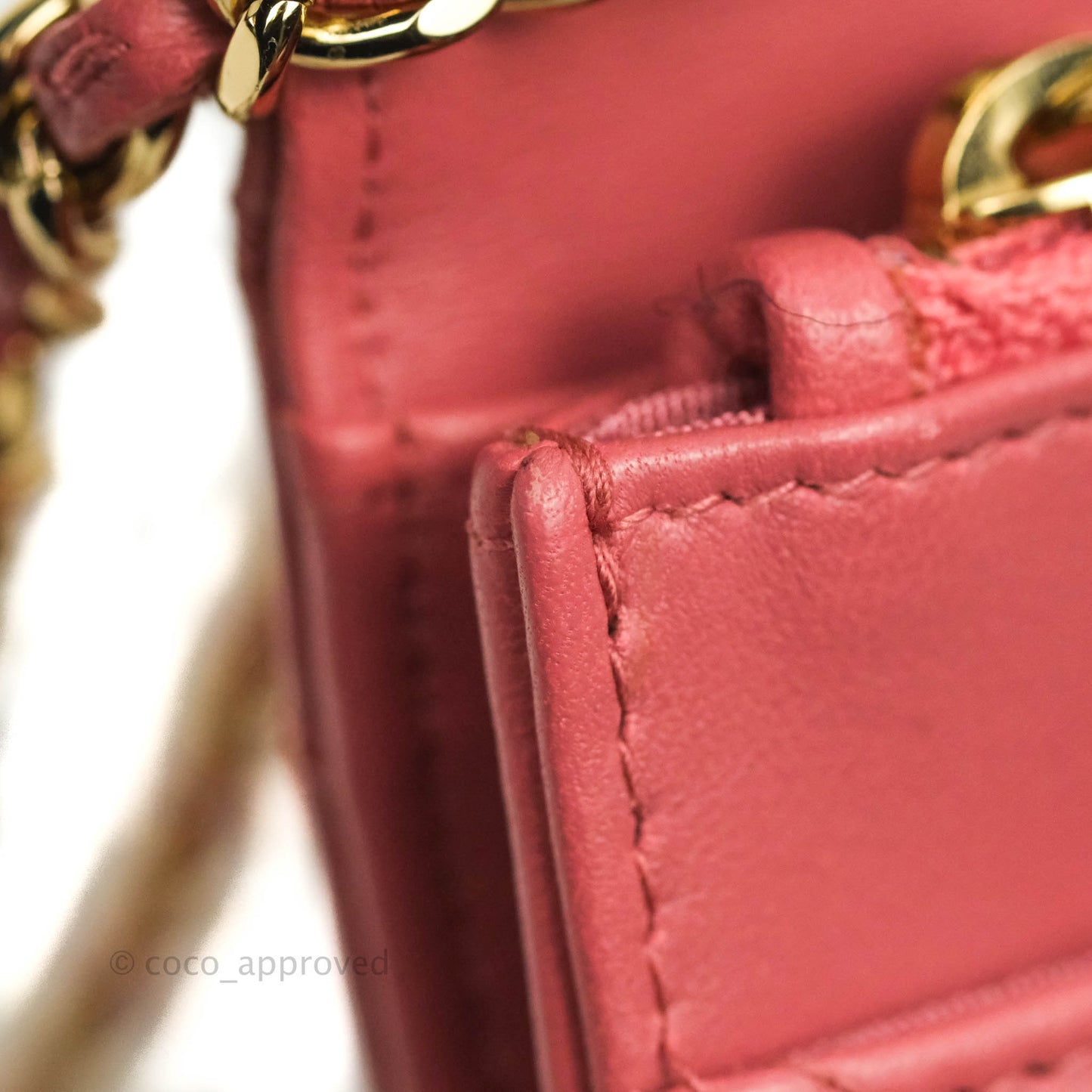 Chanel Trendy CC WOC Wallet on Chain Chevron Pink Lambskin Gold Hardware