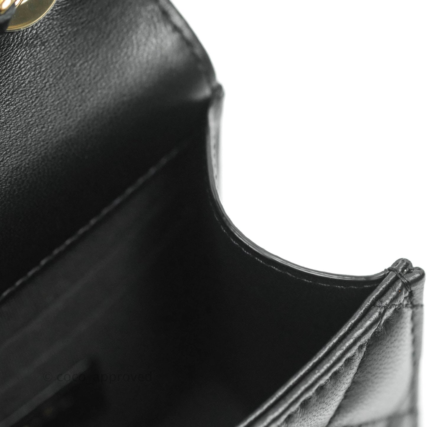 Chanel Small Quilted Trendy CC Clutch With Chain Black Lambskin Gold Hardware