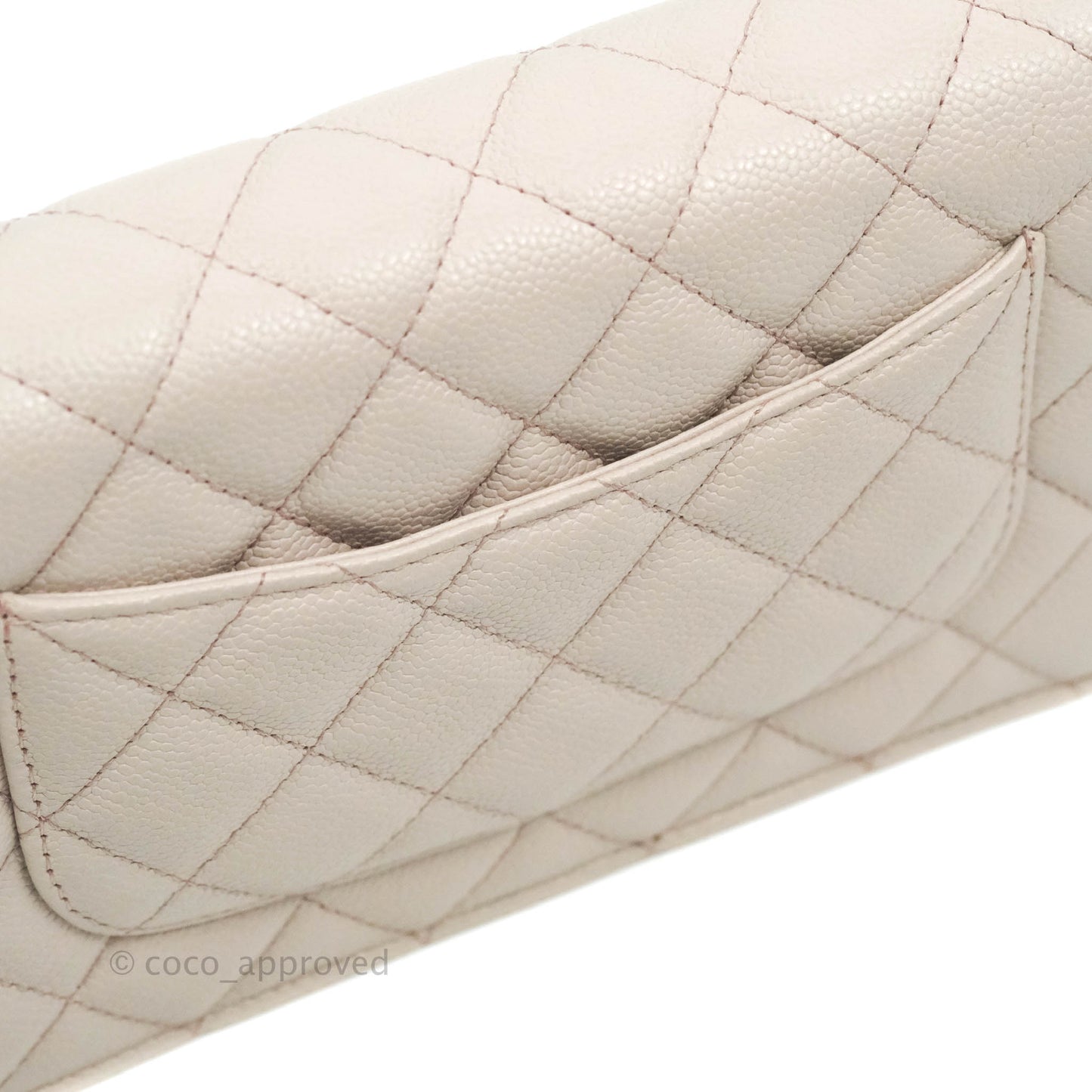 Chanel Quilted WOC Lilac Caviar CC Coco Chain Gold Hardware