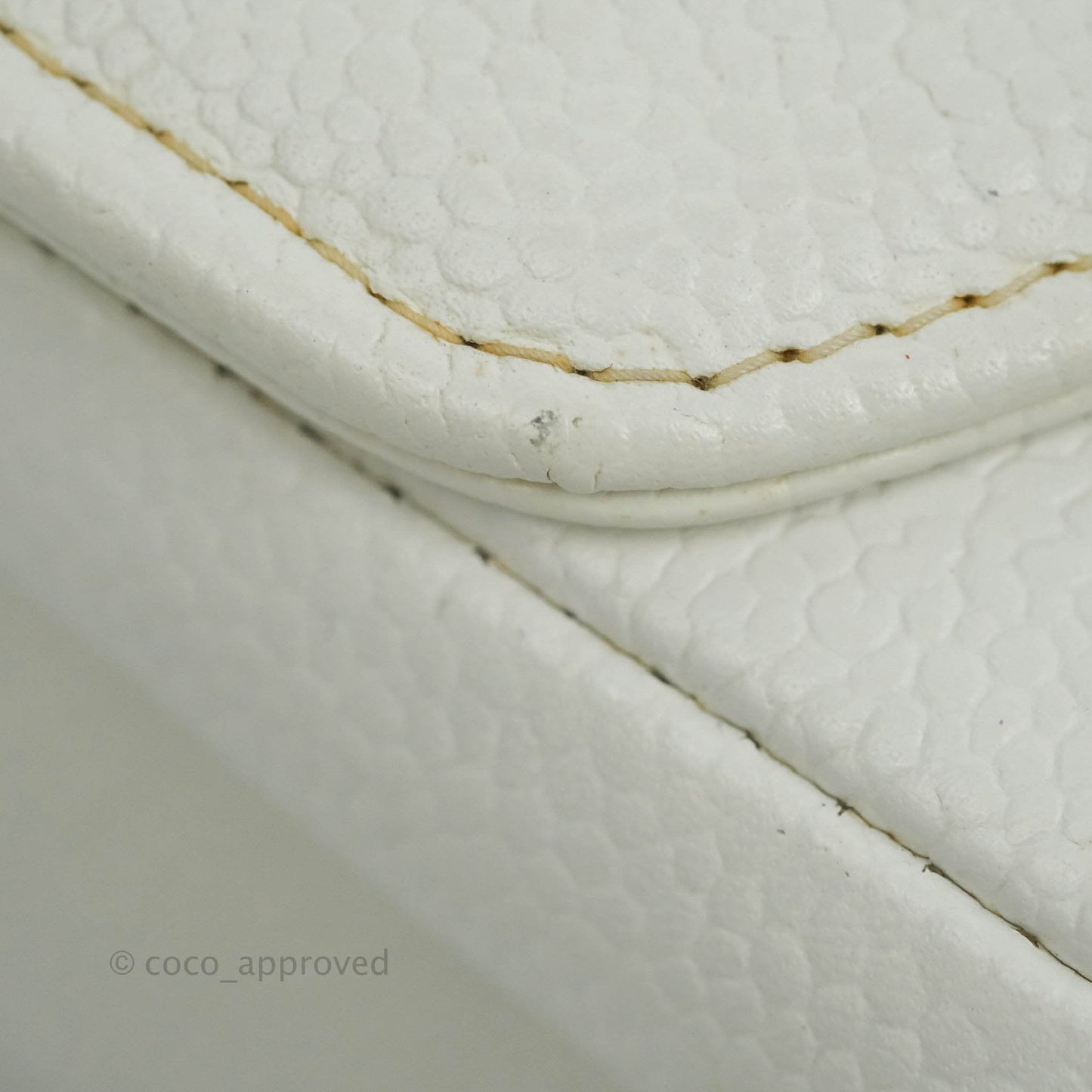 Chanel Vintage Medium Classic Quilted Diana Flap Bag White Caviar Silver Hardware