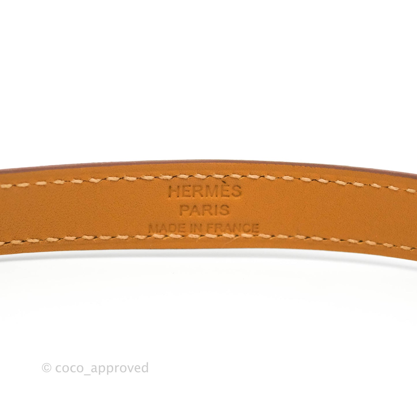 Hermès Kelly Double Tour Swift Bracelet in Mauve Sylvestre Rose Gold