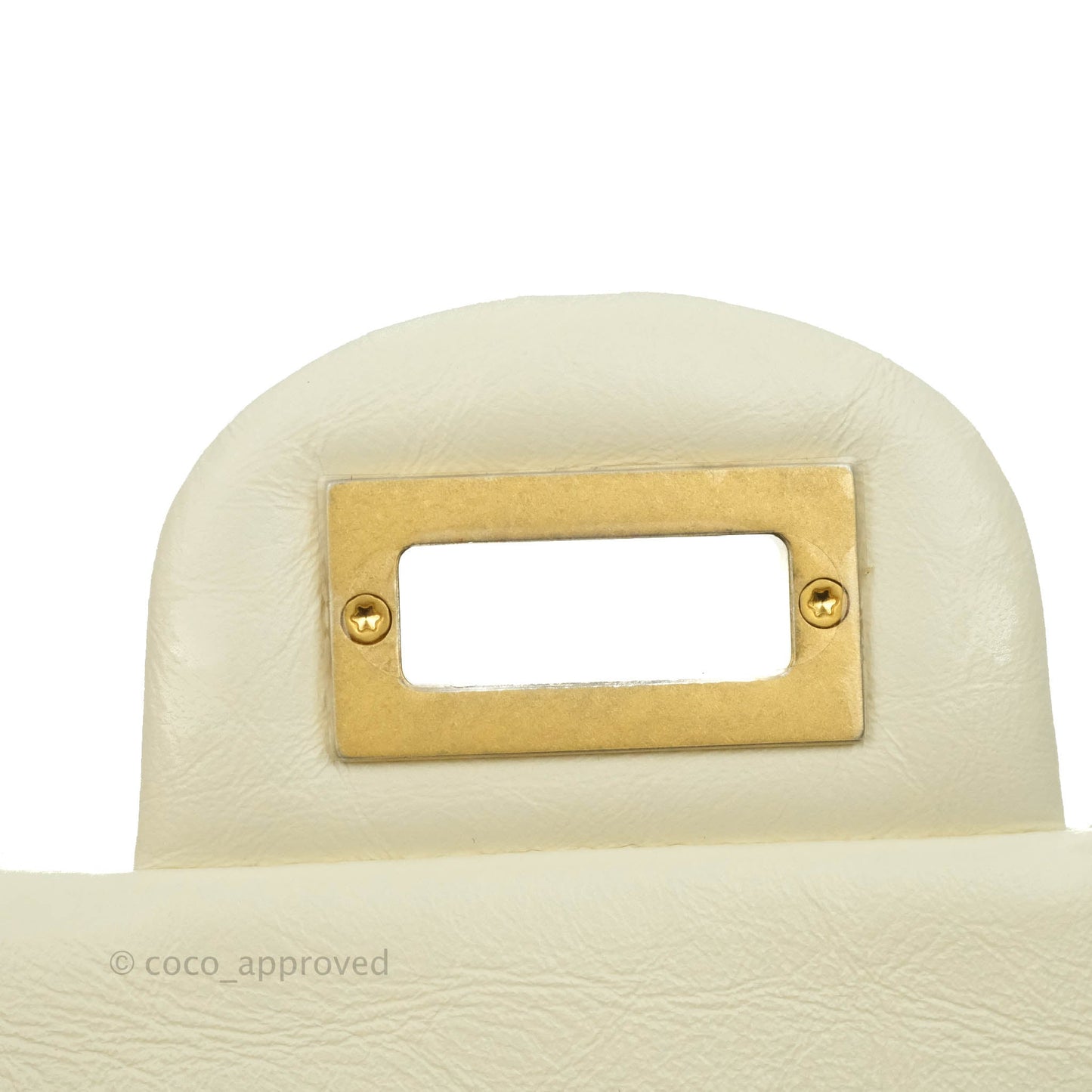 Chanel Mini Reissue 224 White Ivory Aged Calfskin Aged Gold Hardware