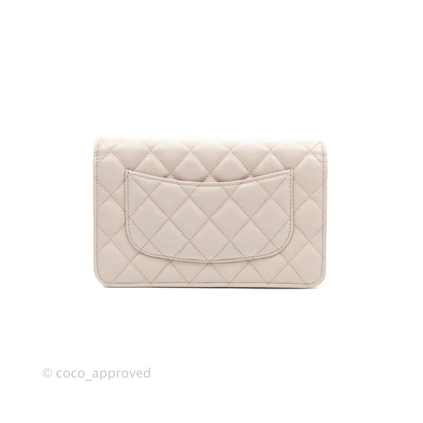 Chanel Quilted WOC Lilac Caviar CC Coco Chain Gold Hardware