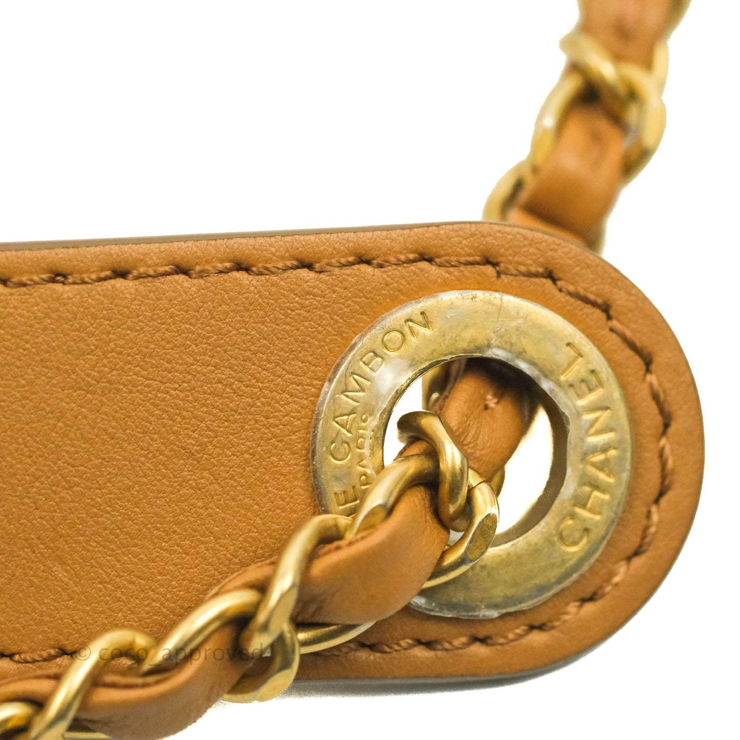 Chanel Quilted Flap With Coin Purse Caramel Calfskin Aged Gold Hardware 19K