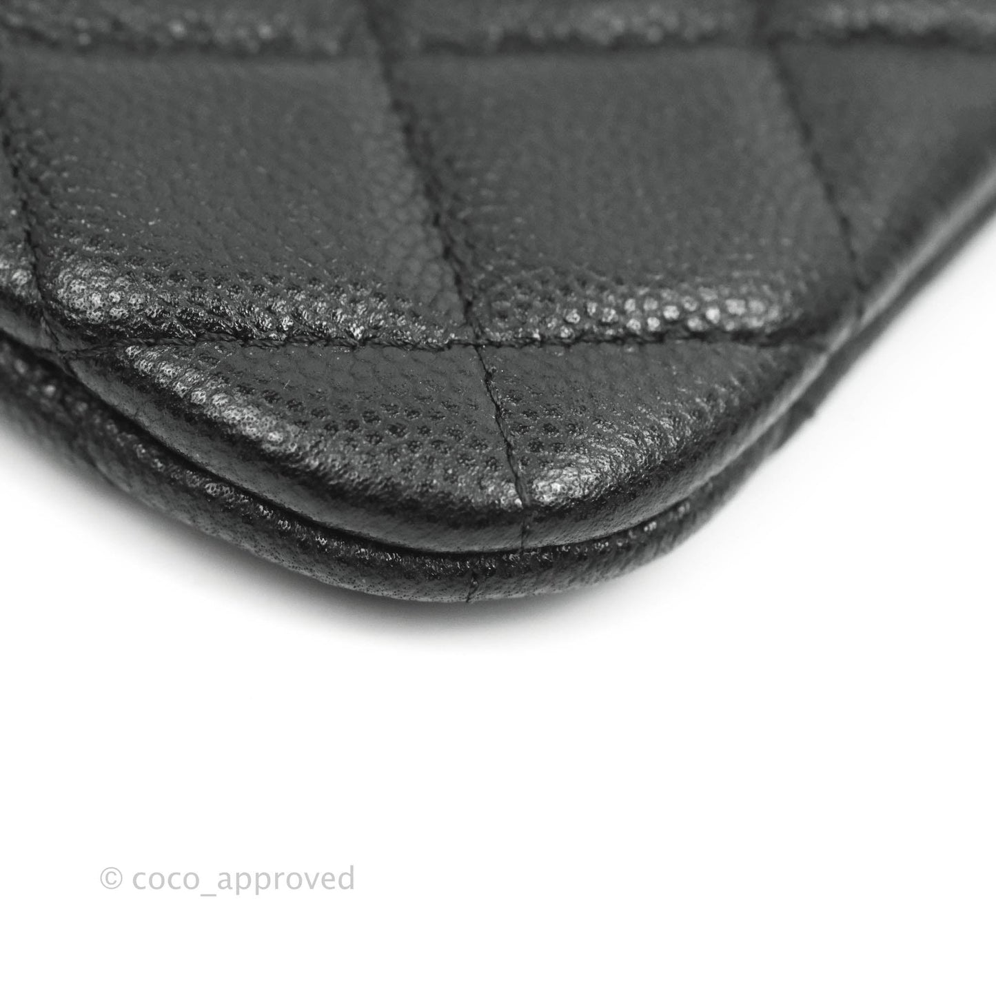 Chanel Quilted Mini O Case Black Caviar Gold Hardware