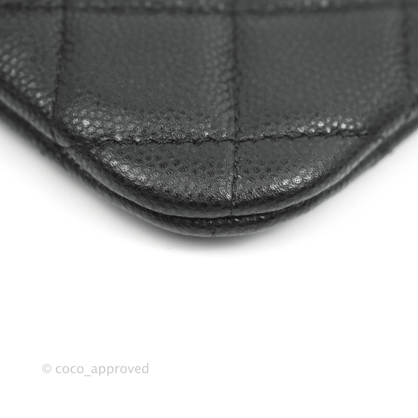 Chanel Quilted Mini O Case Black Caviar Gold Hardware