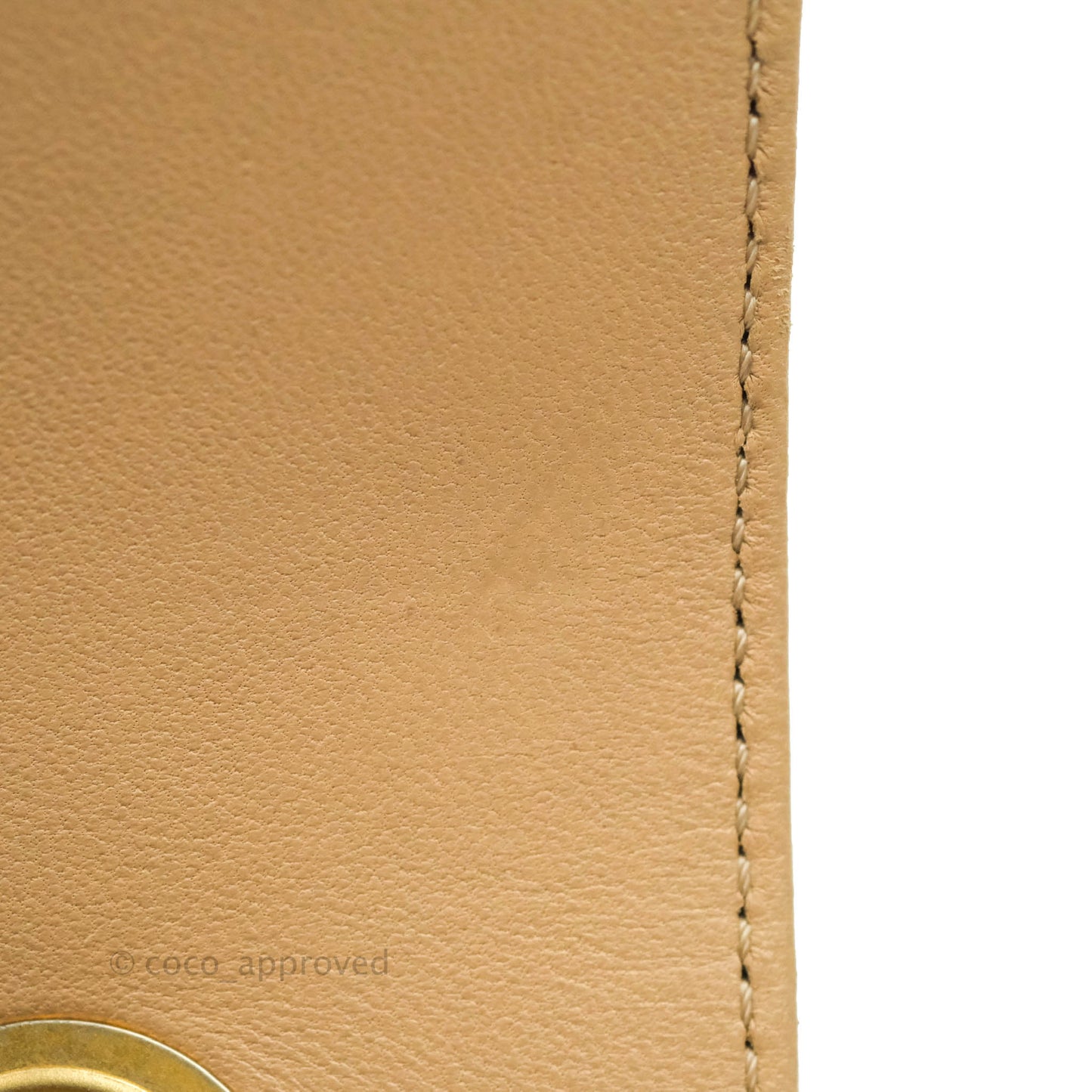 Chanel Quilted Medium CC Filigree Flap Beige Black Caviar