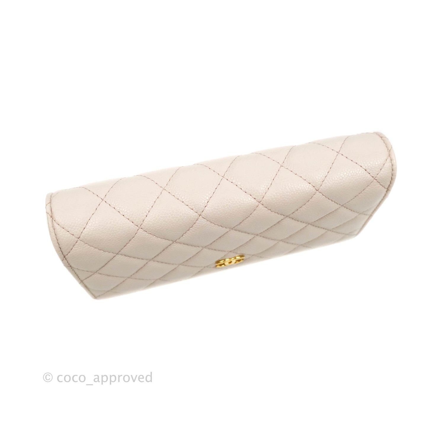 Chanel Quilted WOC Lilac Caviar CC Coco Chain Gold Hardware