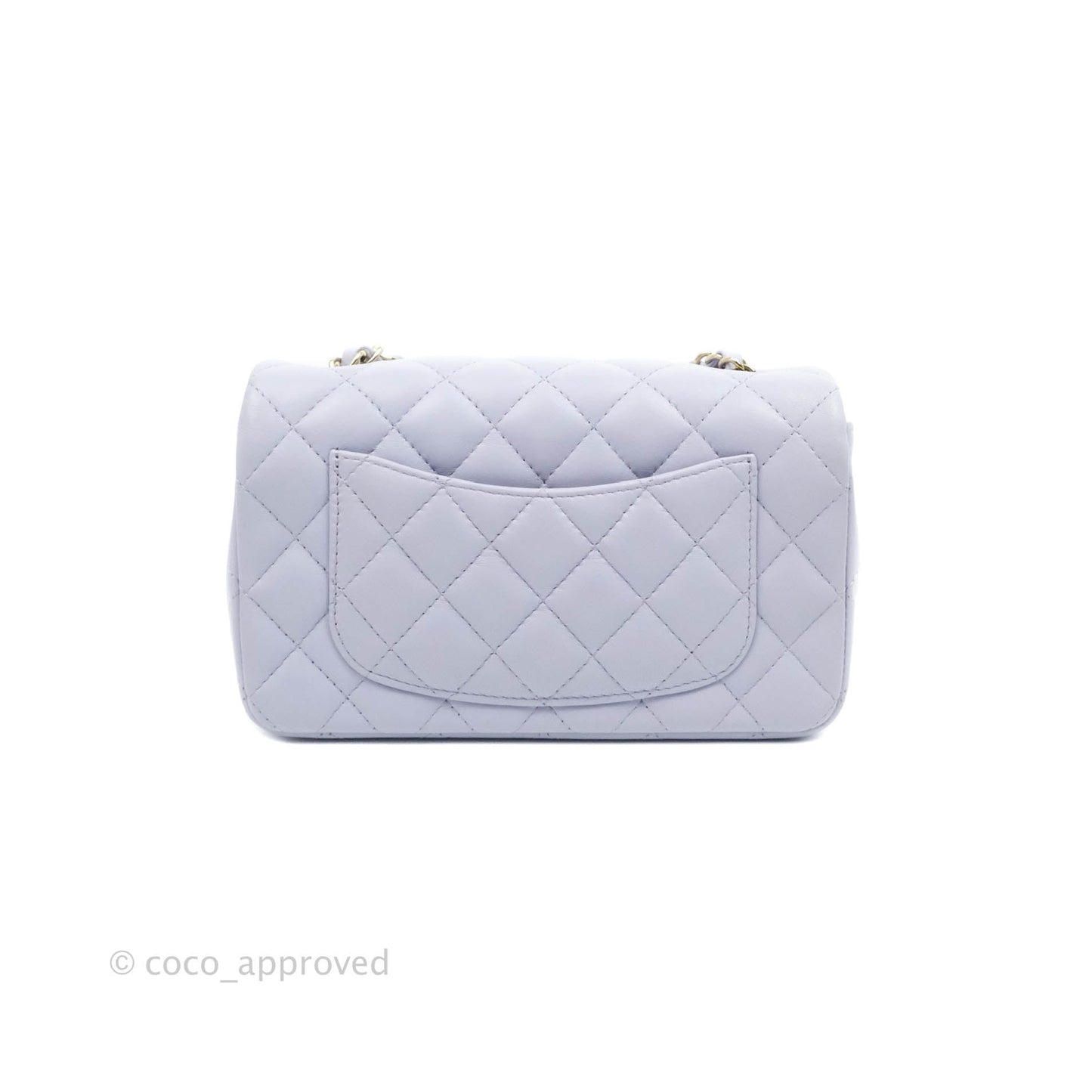 Chanel Quilted Mini Rectangular Lilac Lambskin Gold Hardware 21K