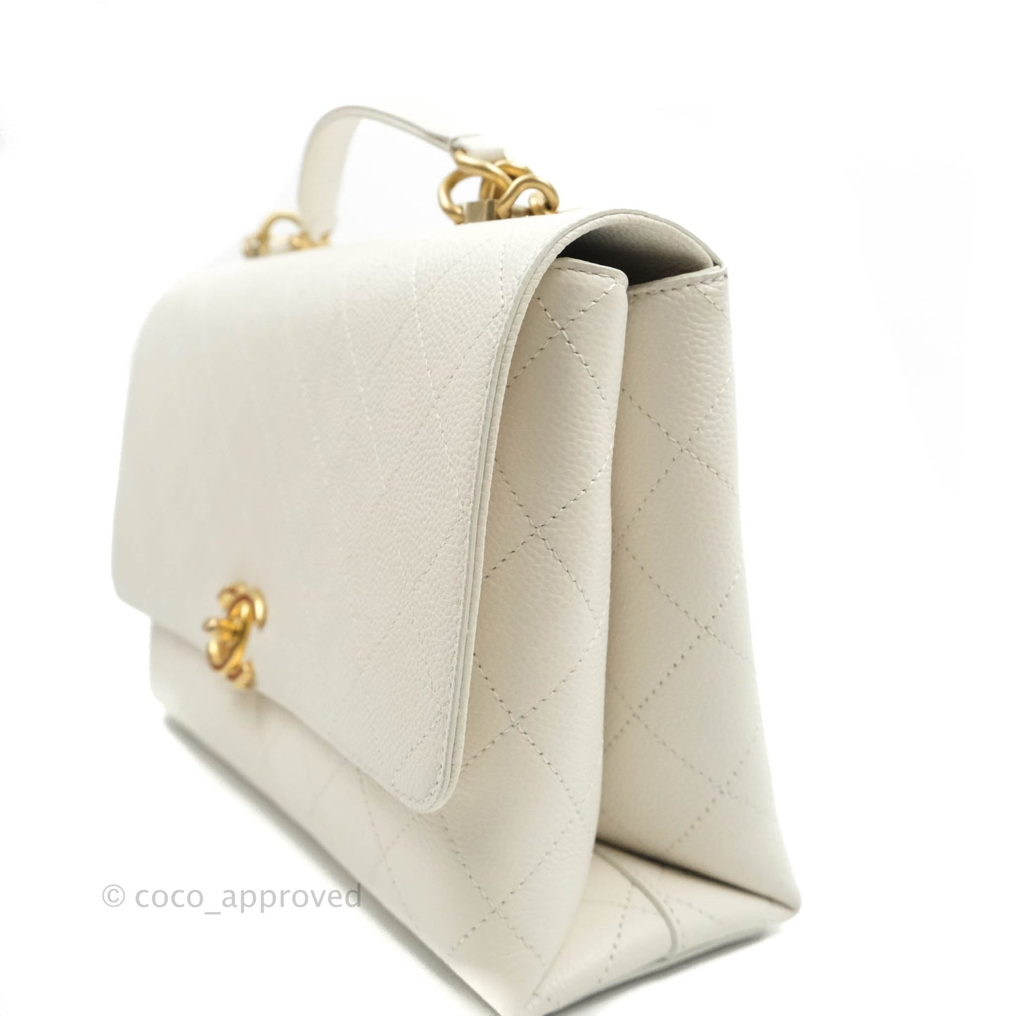 Chanel Medium Chic Affinity Grained Calfskin White Gold Hardware