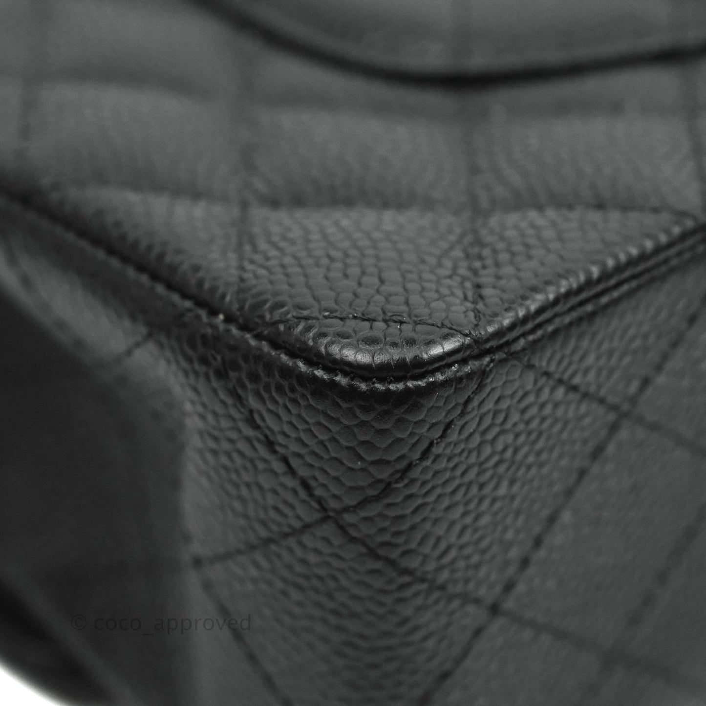 Chanel Classic M/L Medium Double Flap Black Caviar Gold Hardware