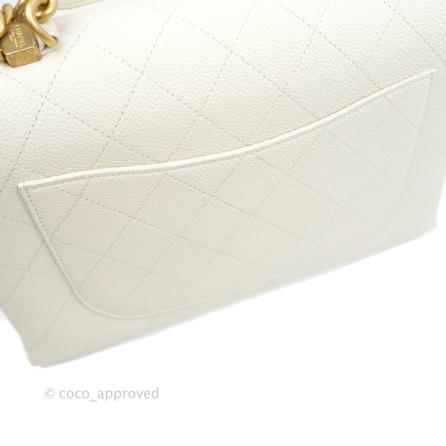 Chanel Medium Chic Affinity Grained Calfskin White Gold Hardware