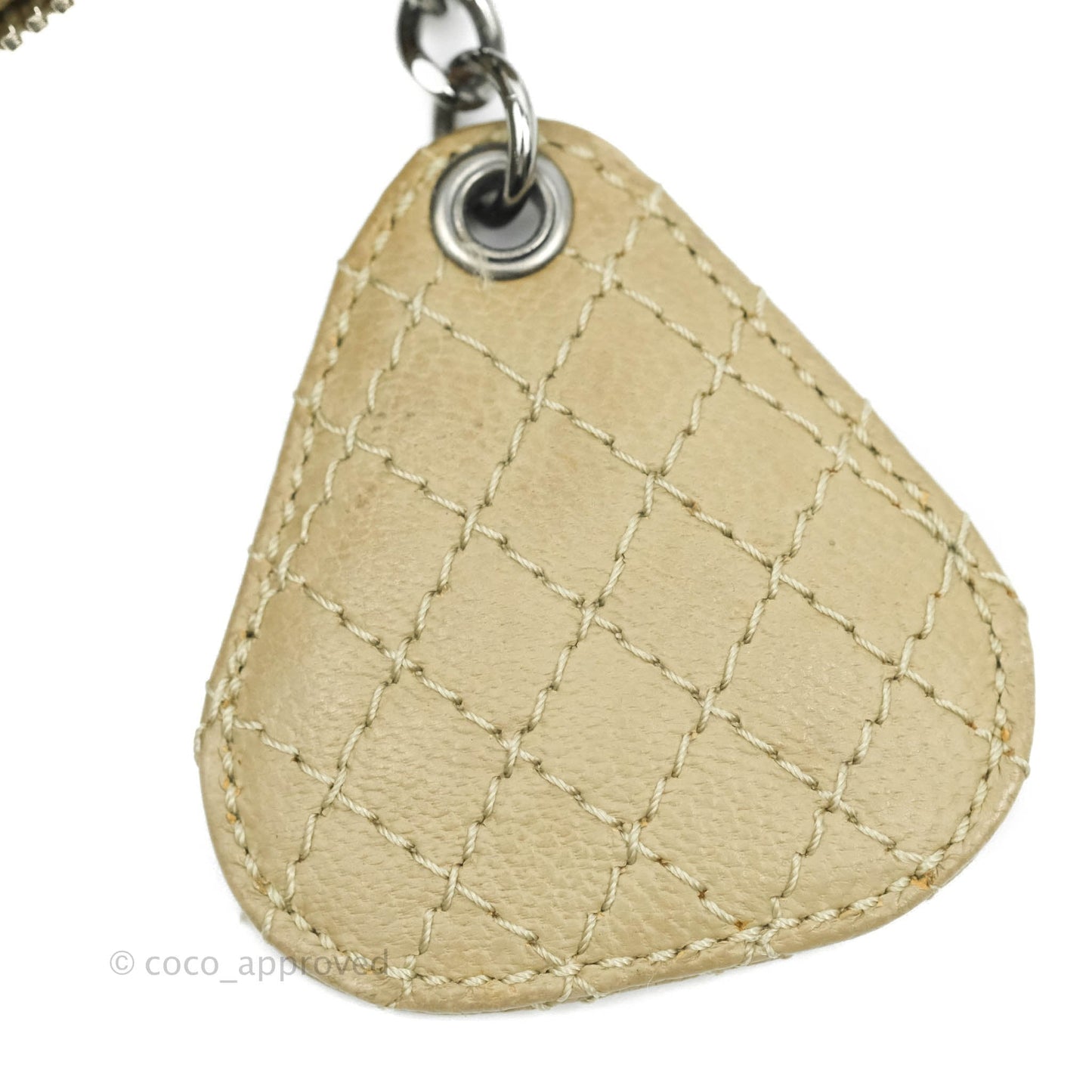 Chanel Yacht Expandable Shoulder Bag Beige Calfskin Tote