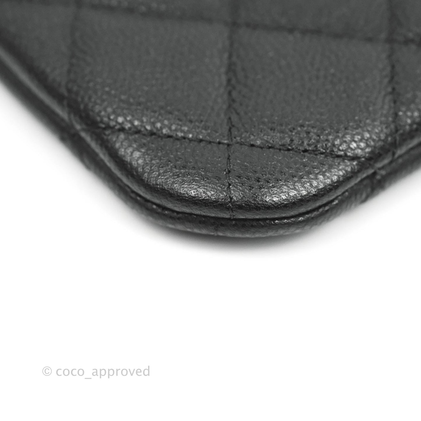 Chanel Quilted Mini O Case Black Caviar Gold Hardware