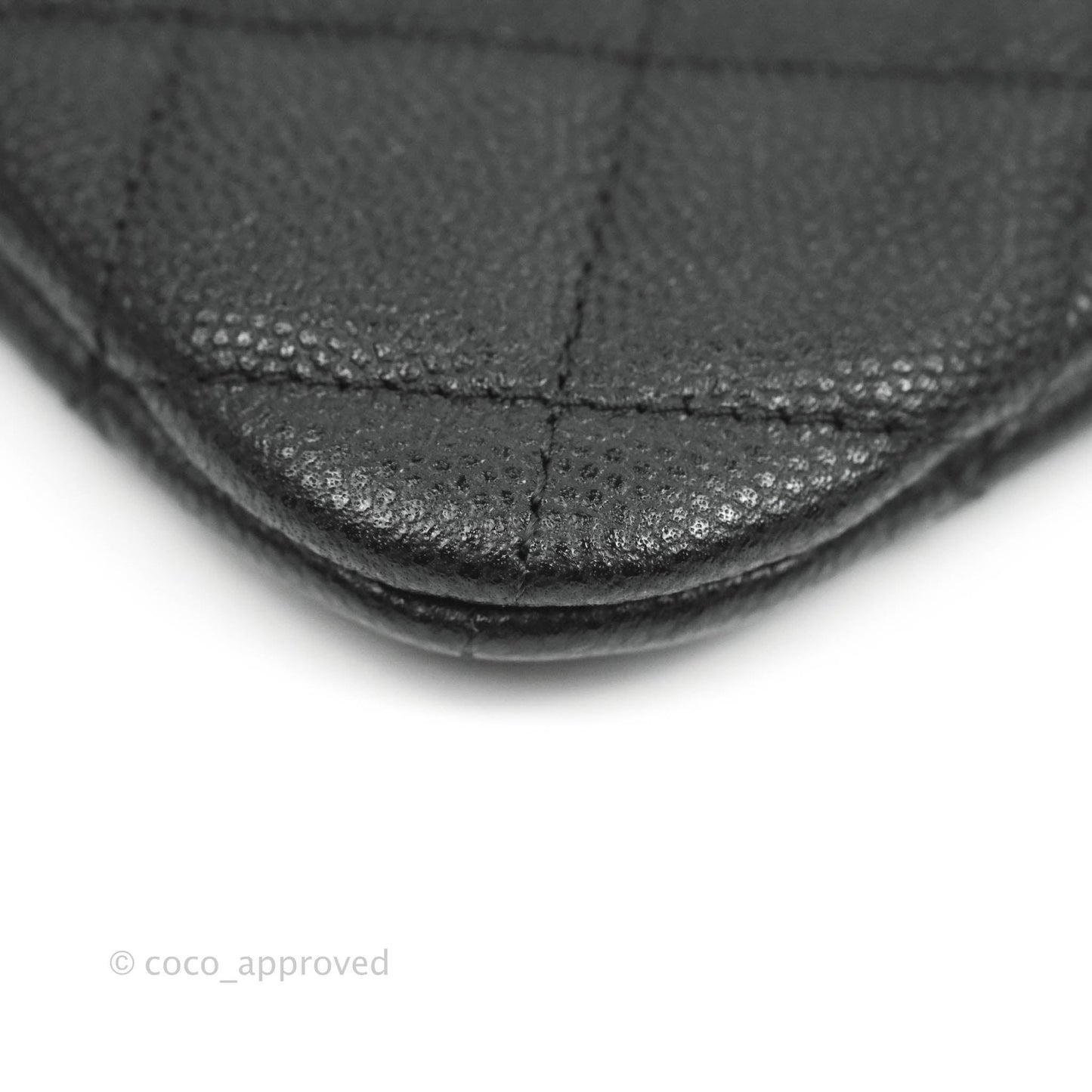 Chanel Quilted Mini O Case Black Caviar Gold Hardware