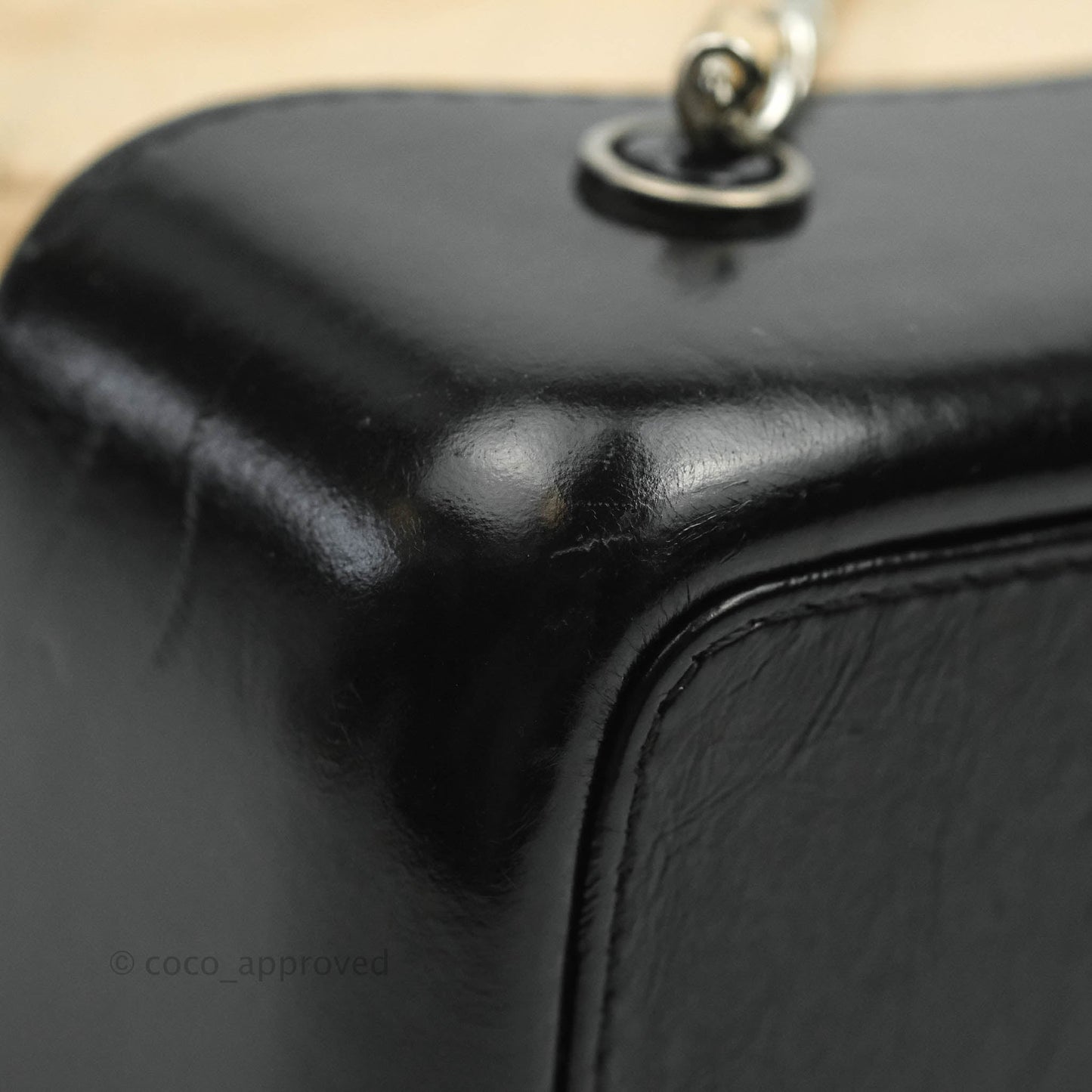 Chanel Small Gabrielle Backpack Beige Black Aged Calfskin
