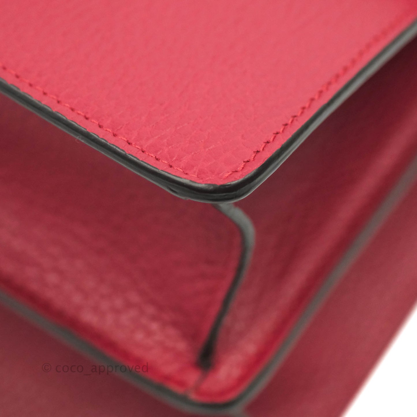 Gucci Medium Dionysus Red Leather Bamboo Top Handle Bag