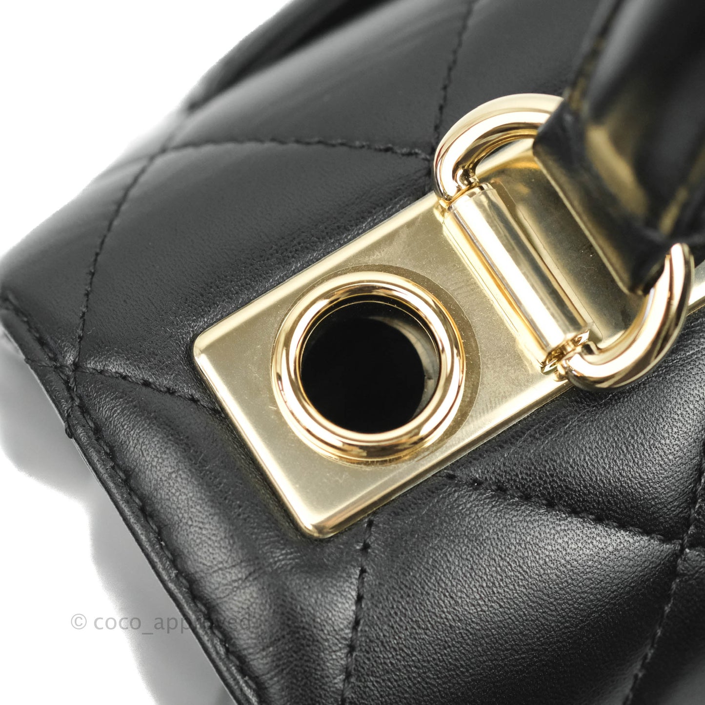 Chanel Vintage Classic M/L Medium Double Flap Black Lambskin 24K Gold Hardware