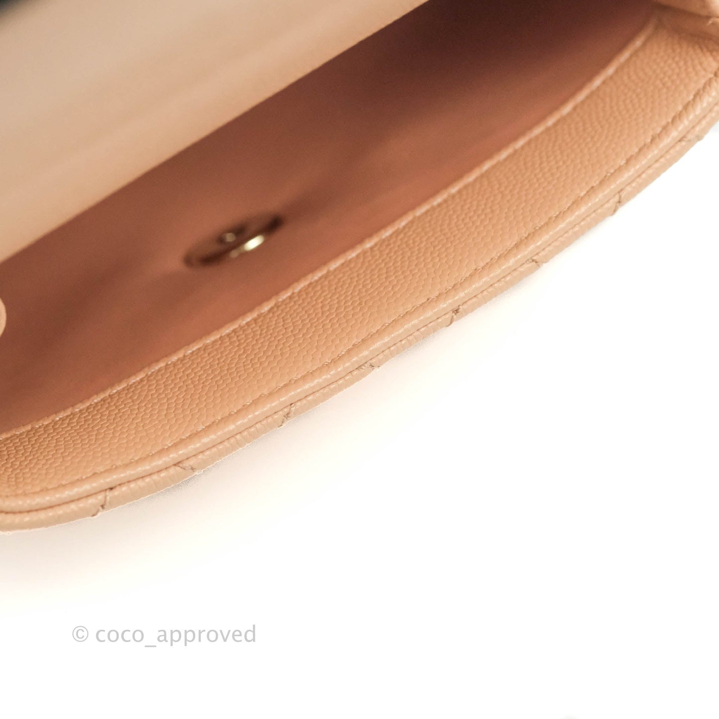 Chanel Extra Mini Coco Handle Quilted Beige Pink Caviar Gold Hardware 21A