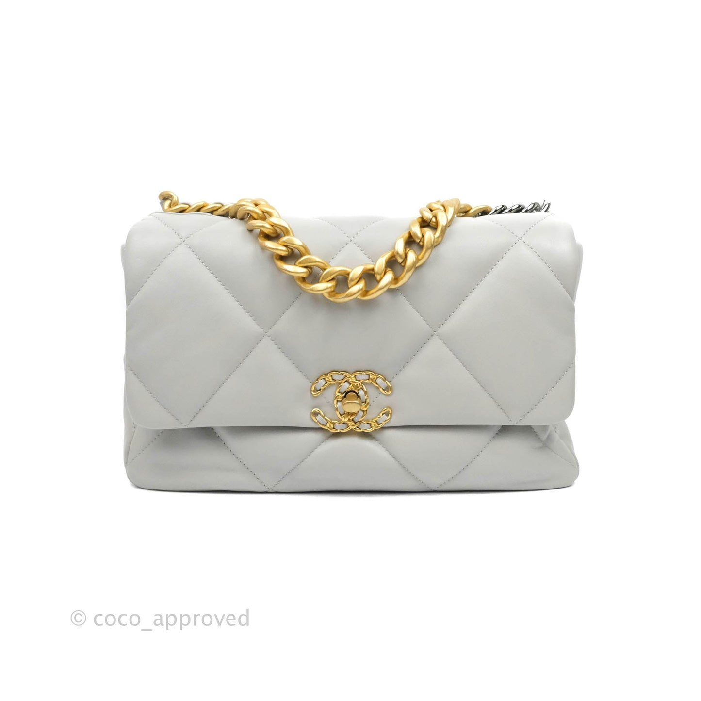 Chanel 19 Medium Grey Lambskin Mixed Hardware 21A