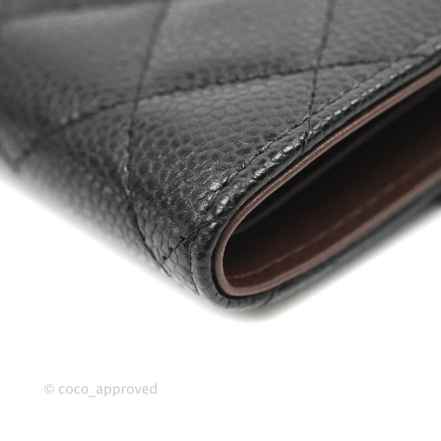 Chanel Classic Flap Wallet Black Caviar Gold Hardware