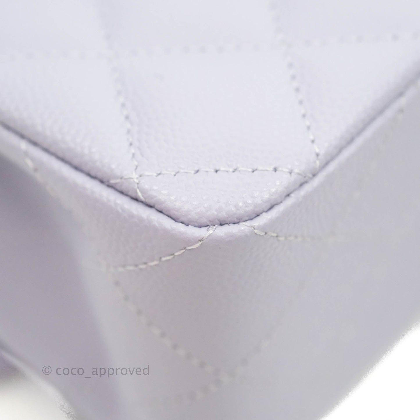 Chanel Classic Small S/M Flap Lilac Caviar Silver Hardware 21K