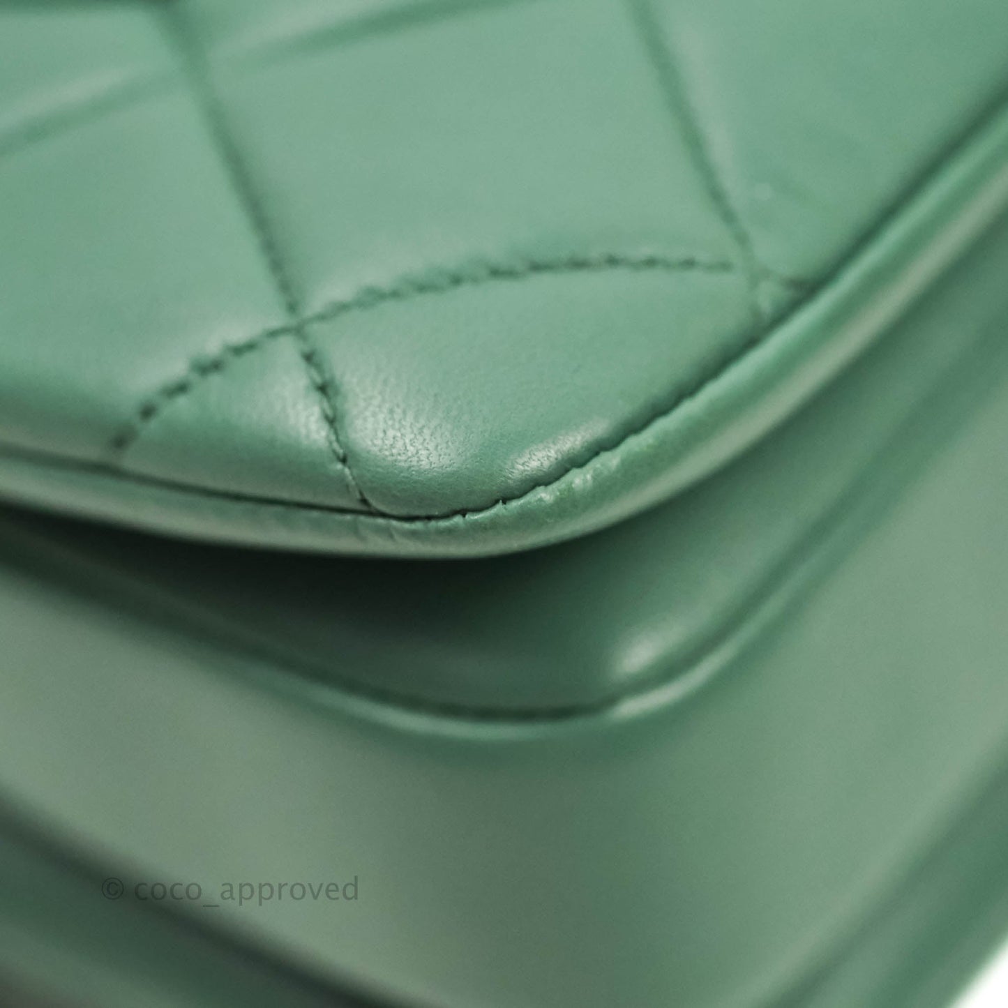 Chanel Quilted Trendy CC Small Green Lambskin Gold Hardware