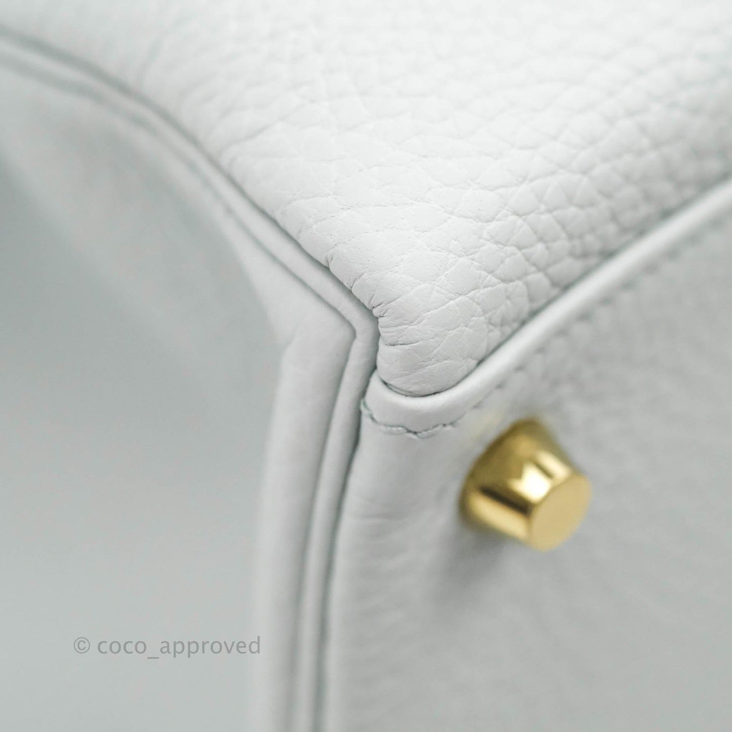 Hermès Kelly 28 Retourne Taurillon Clemence Bleu Pale Gold Hardware