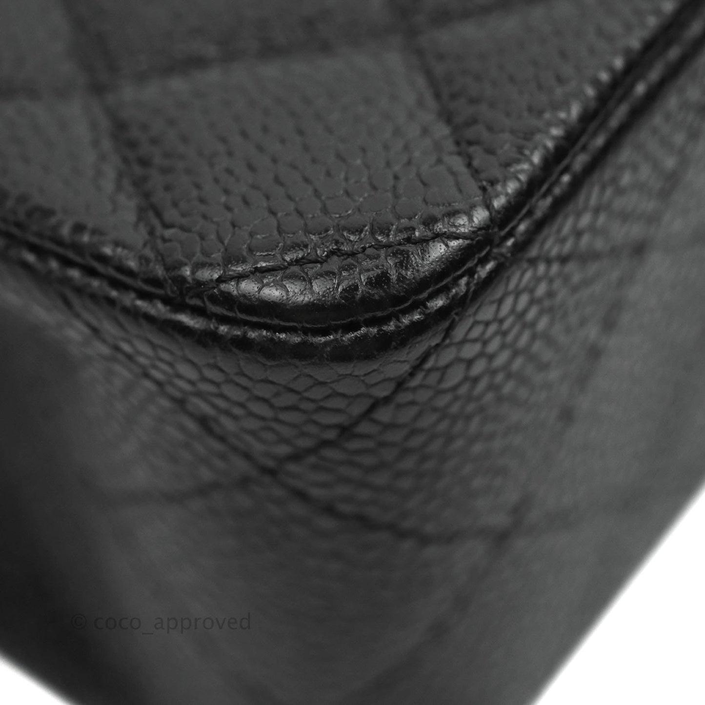 Chanel Classic M/L Medium Double Flap Black Caviar 24K Gold Hardware