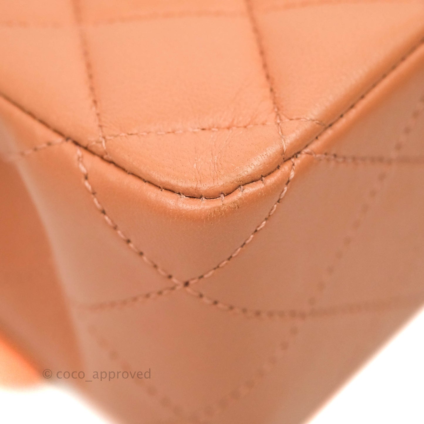 Chanel Classic M/L Medium Double Flap Dark Beige Lambskin Gold Hardware 18C