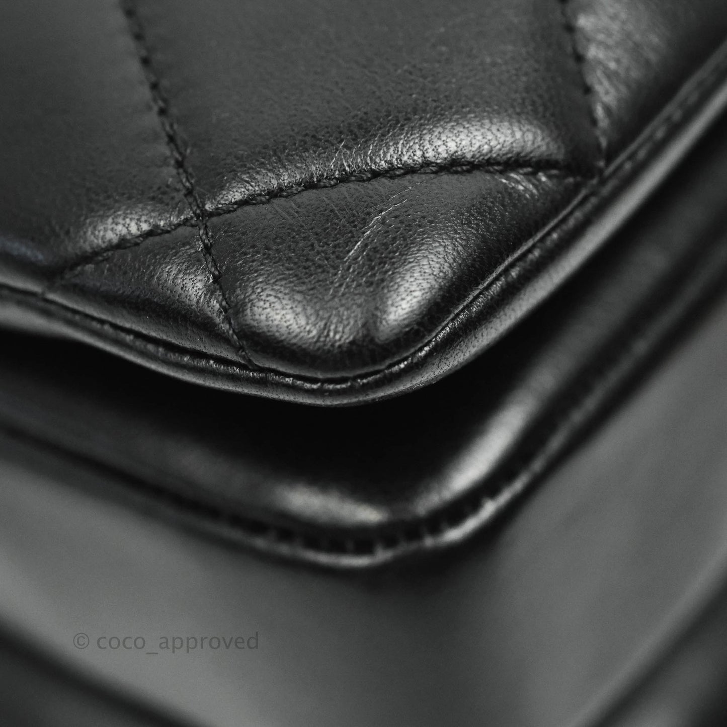 Chanel Small Trendy CC Black Lambskin Gold Hardware