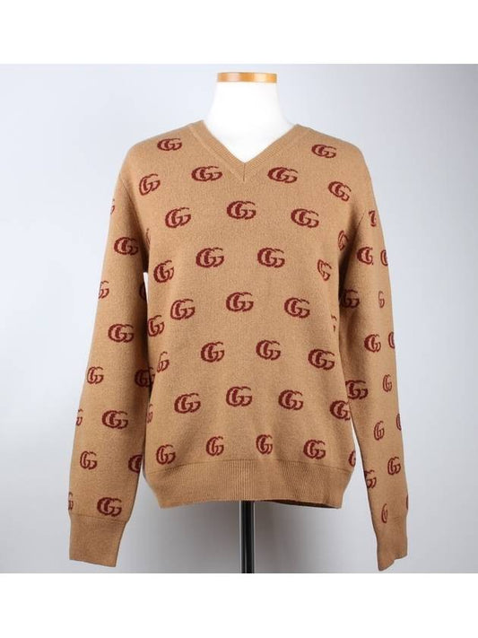 Luxury Gucci Trending 2025 Jacquard wool V neck sweater