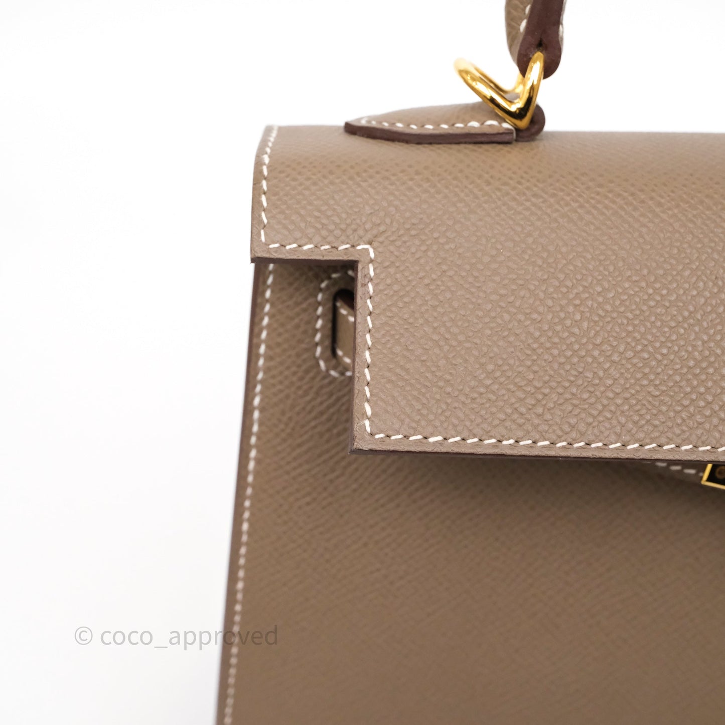 Hermès Kelly 25 Etoupe 18 Epsom Gold Hardware