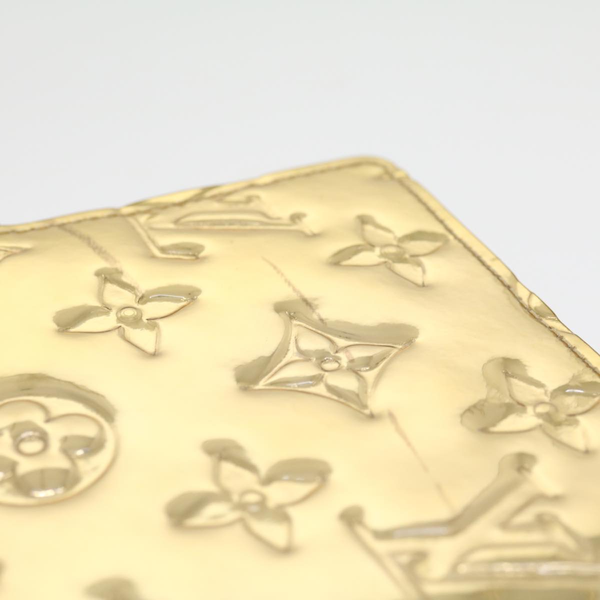 LOUIS VUITTON Monogram Miroir Agenda PM Day Planner Cover Gold R20962 LV 30087A