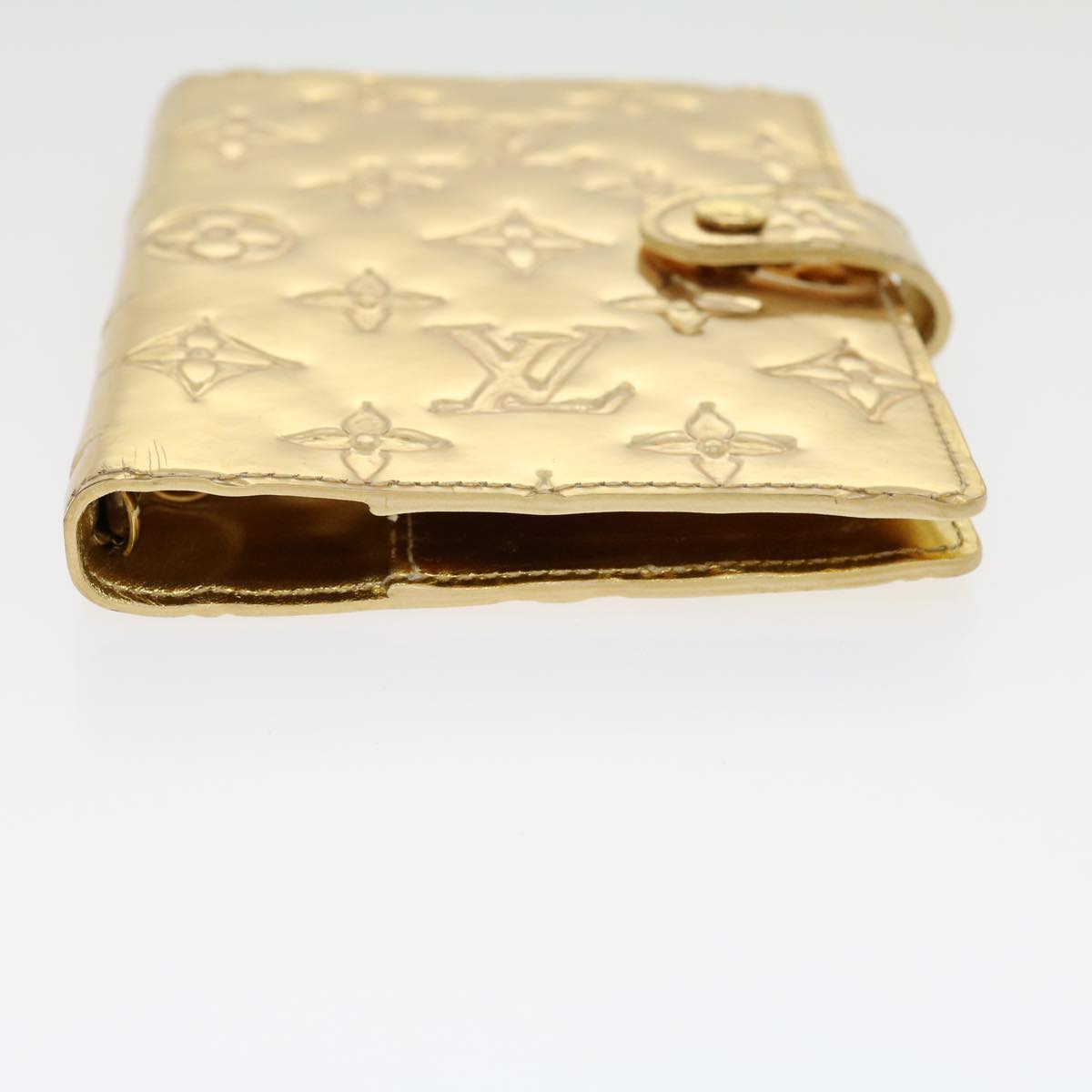 LOUIS VUITTON Monogram Miroir Agenda PM Day Planner Cover Gold R20962 LV 30087A