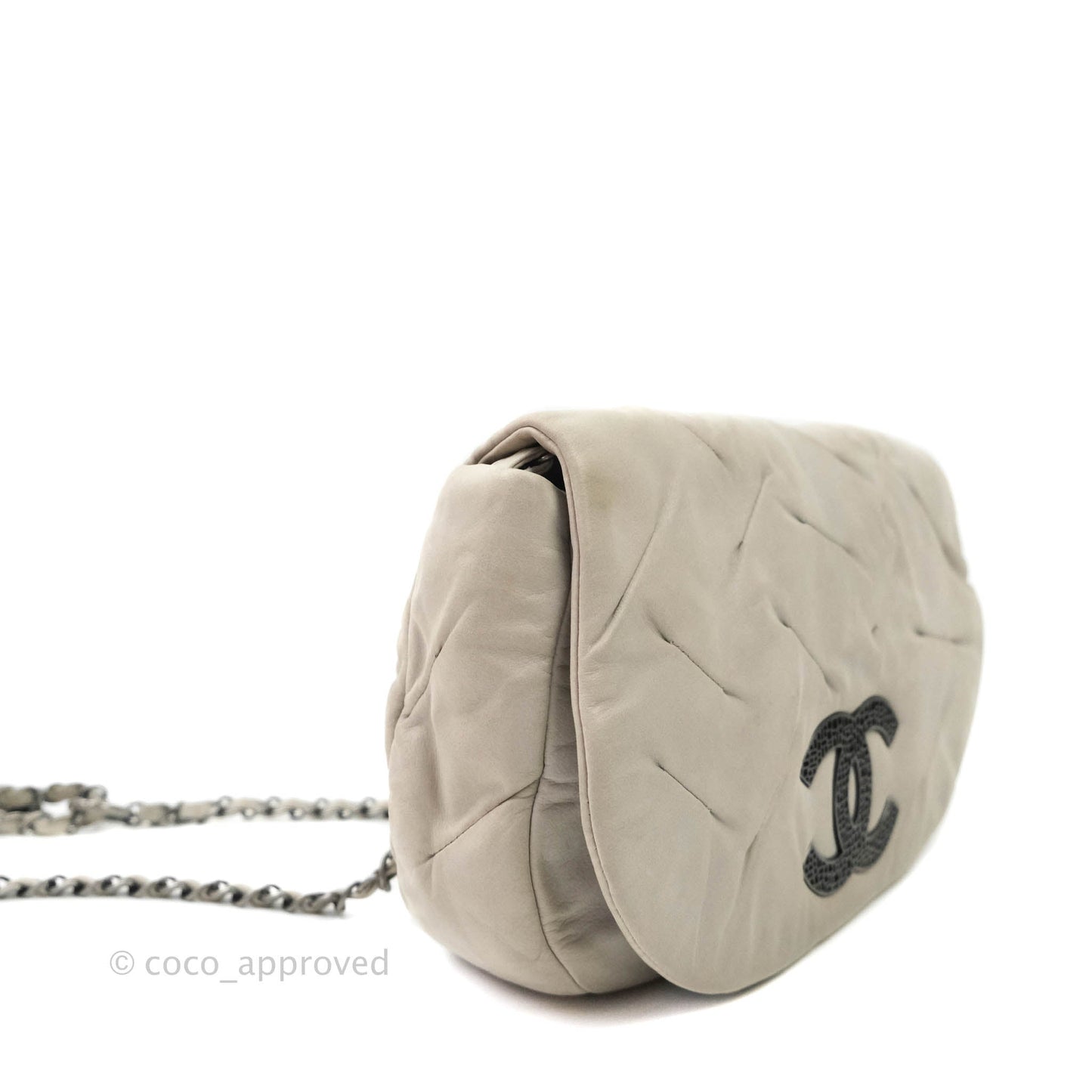 Chanel Flap Bag Iridescent Calfskin Ruthenium Hardware