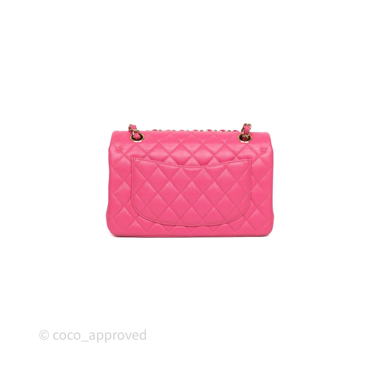 Chanel Small Classic Flap Quilted Hot Pink Caviar Gold Hardware
