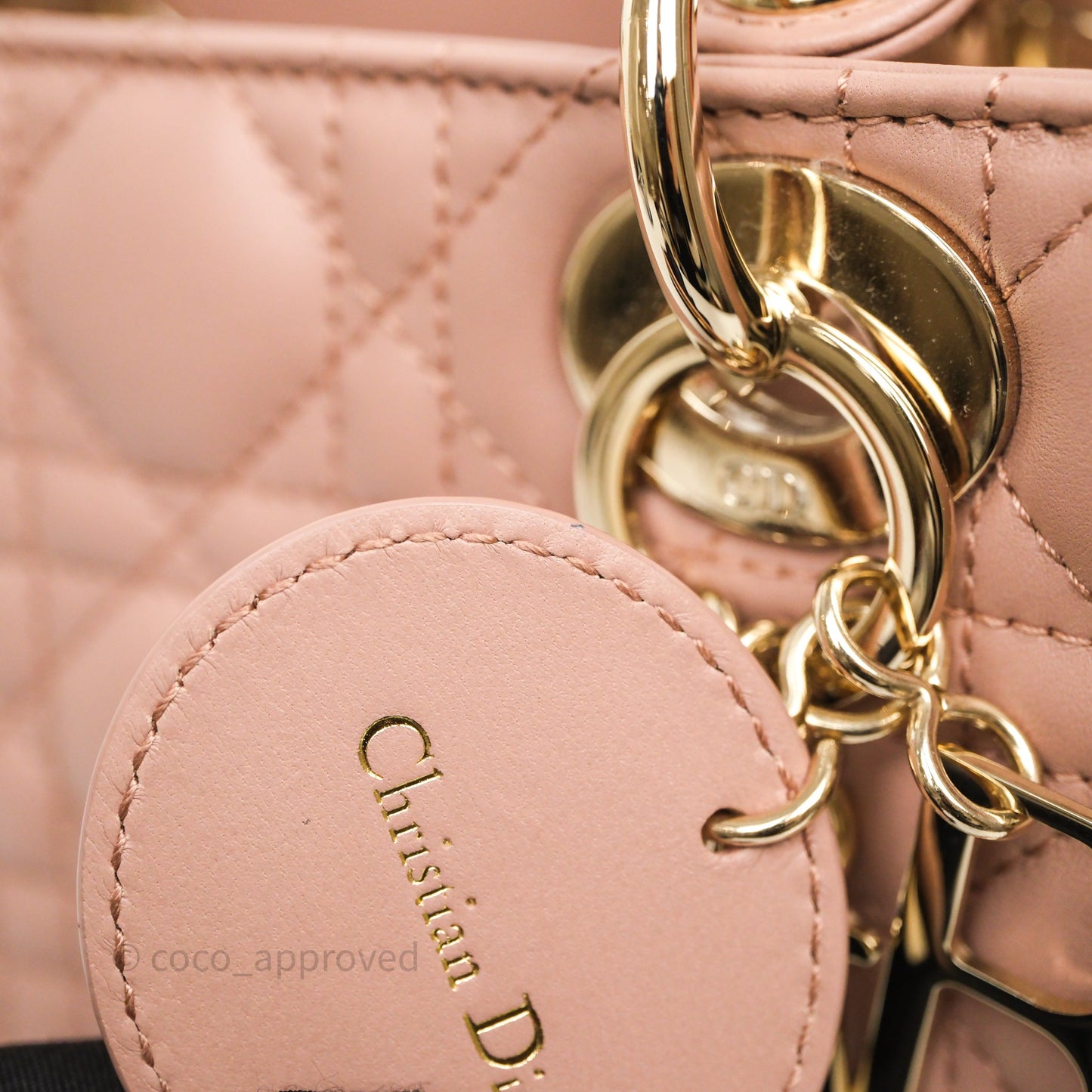 Christian Dior Small Lady Dior My ABCDior Bag Blush Cannage Lambskin