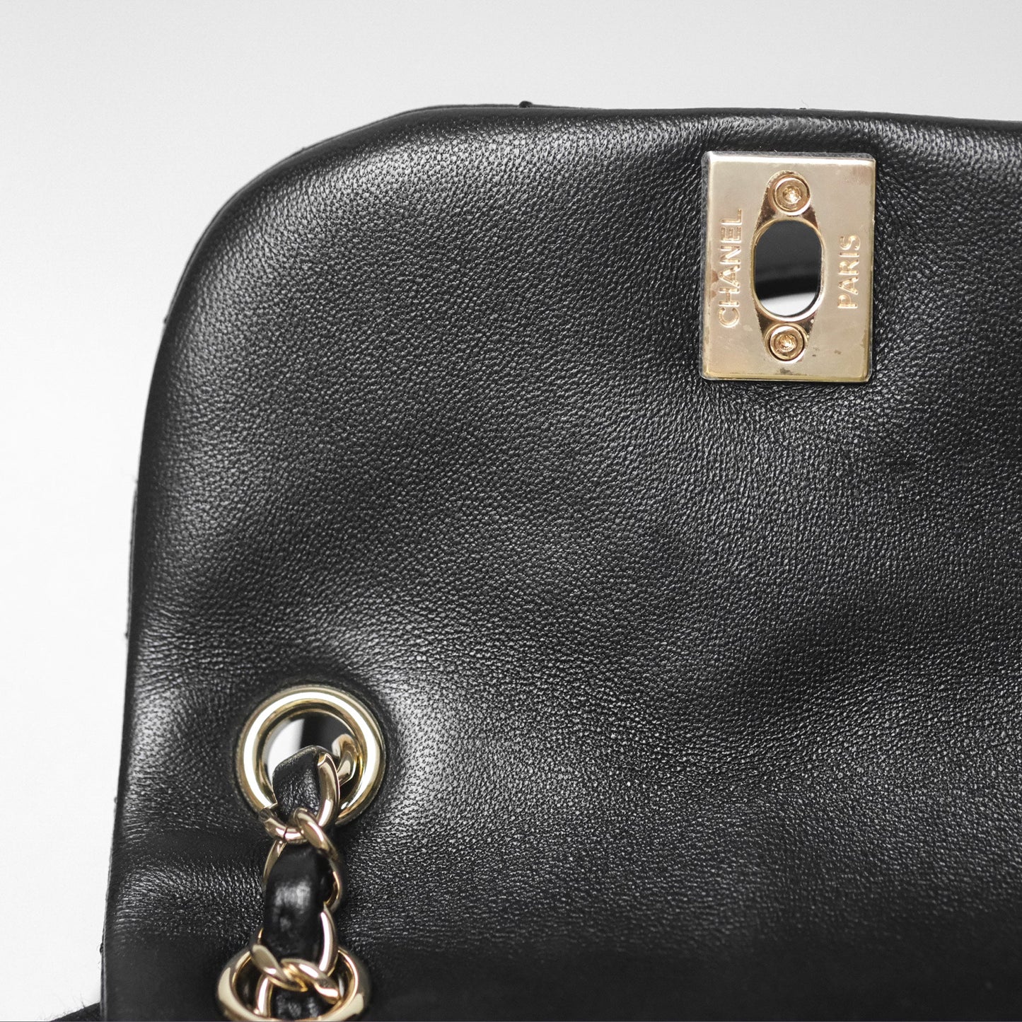 Chanel Small Duma Drawstring Backpack Black Lambskin Gold Hardware