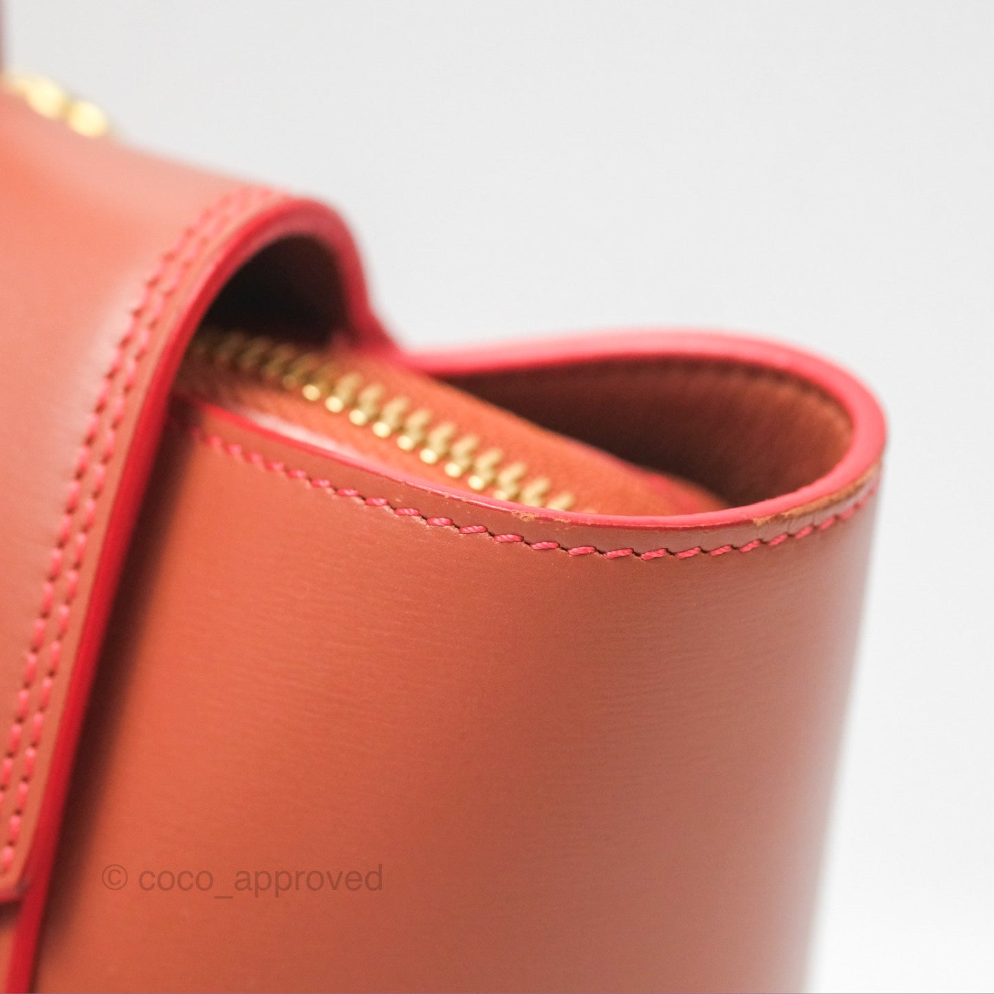 Celine Micro Belt Bag Terracotta Smooth Leather Gold Hardware