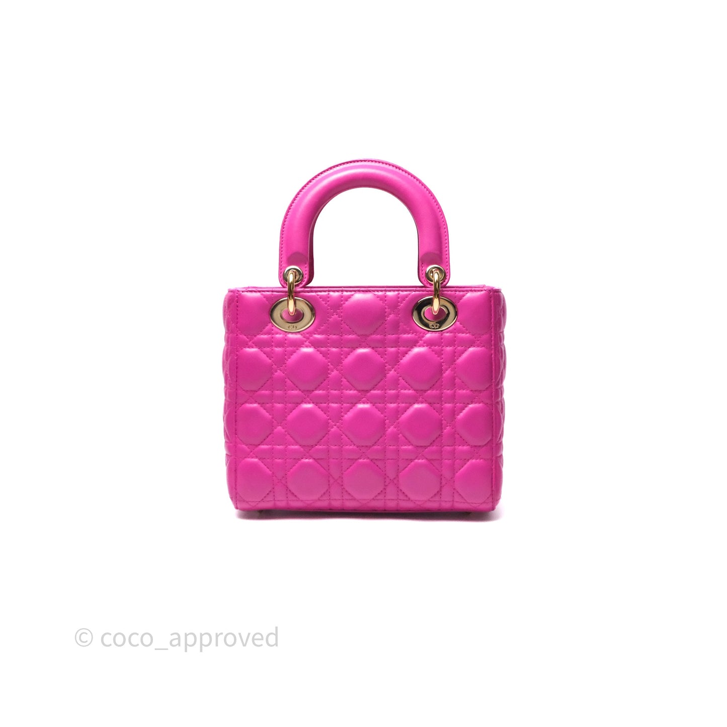 Christian Dior Small Lady Dior My ABCDior Magenta Cannage Lambskin