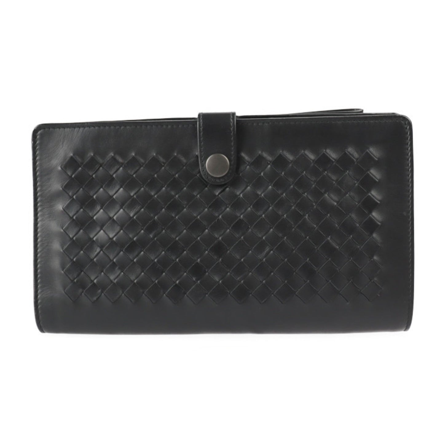 Luxury Bottega Veneta Intrecciato  Leather Long Wallet (Bi-Fold) ()