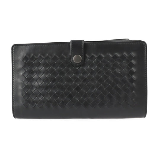Luxury Bottega Veneta Intrecciato  Leather Long Wallet (Bi-Fold) ()