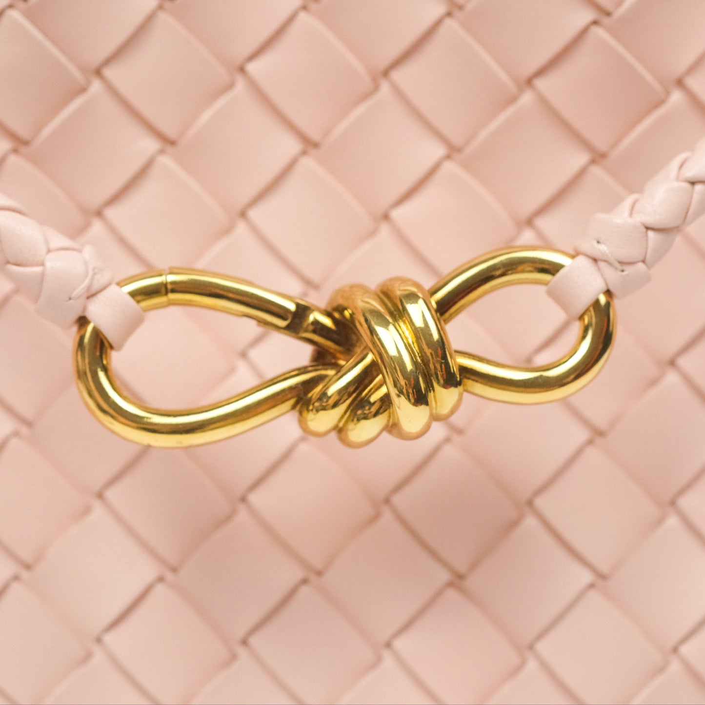Bottega Veneta Small Andiamo Bag Lotus Intrecciato Lambskin